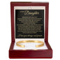 Cuff Bracelet Engraved - To My Daughter "You've Made Me Proud"