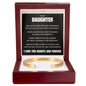 Cuff Bracelet Engraved - To My Daughter "My Love Will Stay With You Always"