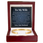 Cuff Bracelet Engraved - To My Wife "Thank You For Being My Partner"