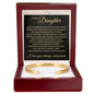 Cuff Bracelet Engraved - To My Daughter "You Name Will Always Live In My Heart"