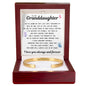 Engraved Cuff Bracelet - To My Granddaughter "Keep Chasing Your Dreams"