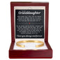 Engraved Cuff Bracelet - To My Granddaughter "Never Give Up"