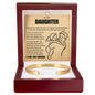 Cuff Bracelet Engraved - To My Daughter "I Love You Forever"