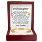 Engraved Cuff Bracelet - To My Granddaughter "You're Never Truly Alone"
