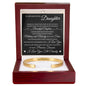 To My Daughter "Always Keep Me In Your Heart" Custom Engraved Cuff Bracelet