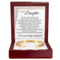 Cuff Bracelet Engraved - To My Daughter "You Will Always Be My Heart and My Home"