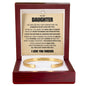 Cuff Bracelet Engraved - To My Daughter "I Love You Beyond All Reason and Measure"