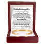 Engraved Cuff Bracelet - To My Granddaughter "Remember I'll Always Be Right There With You"