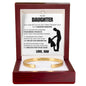Cuff Bracelet Engraved - To My Daughter "Feel My Love Around You"