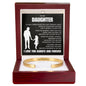 Cuff Bracelet Engraved - To My Daughter "The Most Beautiful Blessing Of My Life"