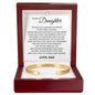 Cuff Bracelet Engraved - To My Daughter "You Are My Pride, My Joy, And The Reason Behind Every Smile"