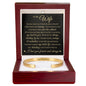 Cuff Bracelet Engraved - To My Wife "Thank You For Always Standing By Me"