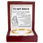 Cuff Bracelet Engraved - To My Niece "Hold This Bracelet Close, And Let It Feel Like I'm Hugging You"