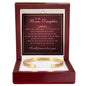 Cuff Bracelet Engraved - To My Bonus Daughter "Life Gave Me The Gift of You"