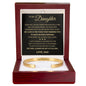 Cuff Bracelet Engraved - To My Daughter "Keep Moving Forward"