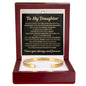 Cuff Bracelet Engraved - To My Daughter "Never Forget That My Love For You Will Never End"