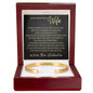 Cuff Bracelet Engraved - To My Beautiful Wife "I Can't Live Without You"