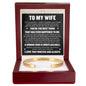 Cuff Bracelet Engraved - To My Wife "You Are The Best Thing That Has Ever Happened To Me"