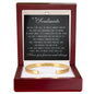 Cuff Bracelet Engraved - To My Soulmate "I'm Ready To Be Your Last"