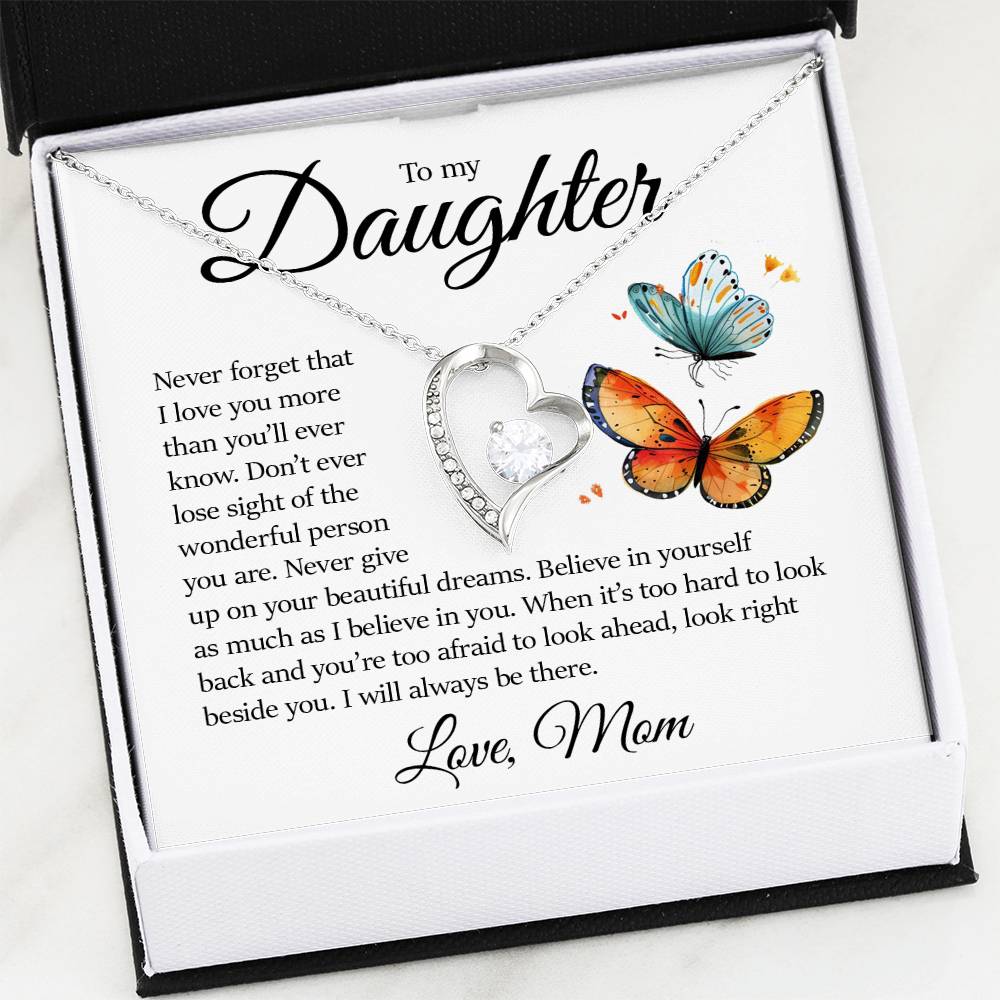 To My Daughter, Forever Heart Necklace