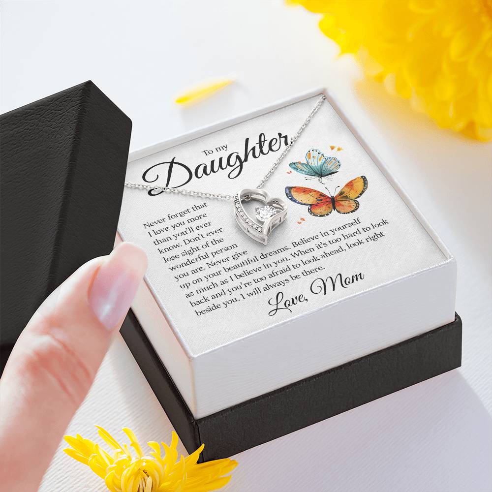 To My Daughter, Forever Heart Necklace