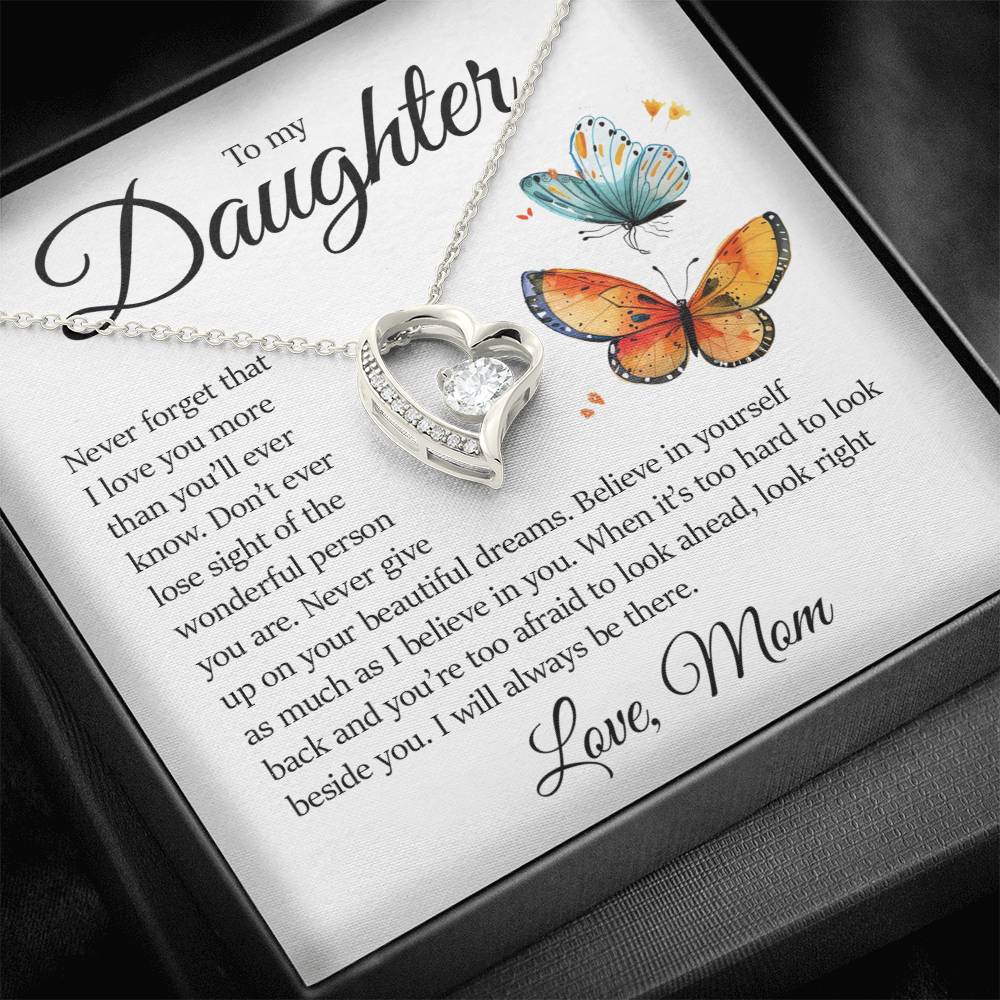 To My Daughter, Forever Heart Necklace