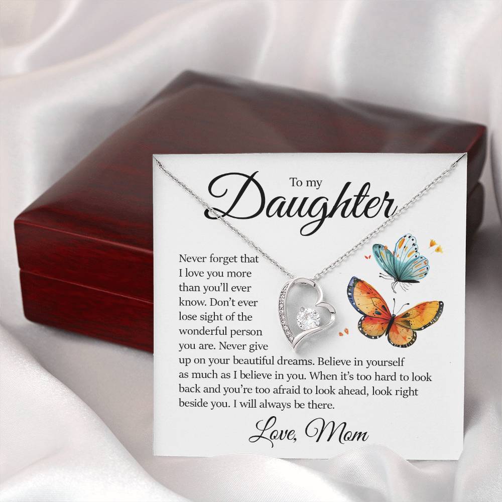 To My Daughter, Forever Heart Necklace