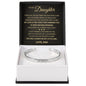 Cuff Bracelet Engraved - To My Daughter "Keep Moving Forward"