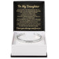 Cuff Bracelet Engraved - To My Daughter "Never Forget That My Love For You Will Never End"