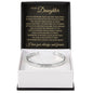 Cuff Bracelet Engraved - To My Daughter "You Name Will Always Live In My Heart"