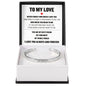 Cuff Bracelet Engraved - To My Love "You Are My Best Friend, My Soulmate, My Whole World"