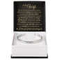 Cuff Bracelet Engraved - To My Wife "Thank You For Always Standing By Me"