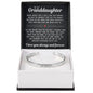 Engraved Cuff Bracelet - To My Granddaughter "Never Give Up"