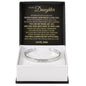 Cuff Bracelet Engraved - To My Daughter "Never Forget How Much I Love You"