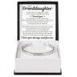 Engraved Cuff Bracelet - To My Granddaughter "I Loved You, As If Tomorrow Would Never Come"
