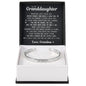 Engraved Cuff Bracelet - To My Granddaughter "You Are My Pride"