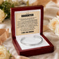 Cuff Bracelet Engraved - To My Daughter "I Love You Beyond All Reason and Measure"