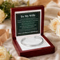 Cuff Bracelet Engraved - To My Wife "Never Forget How Much I Love You"