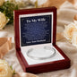 Cuff Bracelet Engraved - To My Wife "I Love You To The Moon and Back"