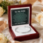 Cuff Bracelet Engraved - To My Wife "Thank You For Always Being By My Side"