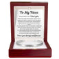 Cuff Bracelet Engraved - To My Niece "Learn To Love Yourself"