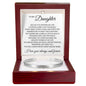 Cuff Bracelet Engraved - To My Daughter "You Will Always Be My Heart and My Home"