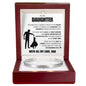 Cuff Bracelet Engraved - To My Daughter "Never Give Up. I Believe In You"