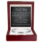 Cuff Bracelet Engraved - To My Dear Wife "You Inspire Me To Be A Better Man"