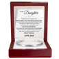 Cuff Bracelet Engraved - To My Daughter "Never Forget Just How Deeply You're Loved"