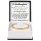 Engraved Cuff Bracelet - To My Granddaughter "I'm With You In Spirit"