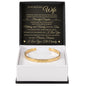 Cuff Bracelet Engraved - To My Wife "I Love You With All My Heart"