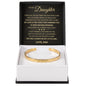 Cuff Bracelet Engraved - To My Daughter "Keep Moving Forward"