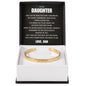 Cuff Bracelet Engraved - To My Daughter "You Bring Joy to My Heart"