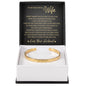 Cuff Bracelet Engraved - To My Beautiful Wife "I Can't Live Without You"